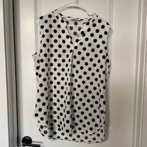 Timeson Polka Pot Sleeveless Blouse
